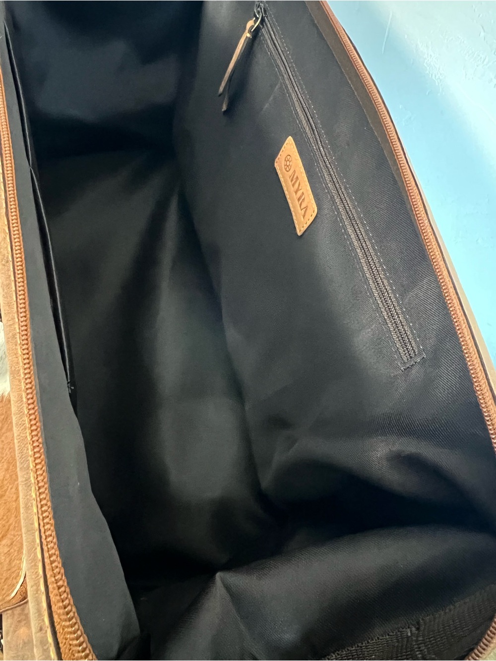 Myra Bag Cowhide Leather Duffle Bag Western Weekender Travel Carry On NWT - Picture 11 of 15